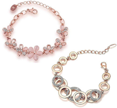 YouBella Alloy Gold-plated Bracelet Set(Pack of 2)