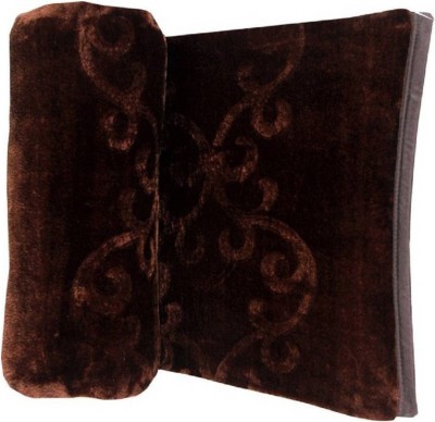 Swikon star Floral Double Mink Blanket for  Heavy Winter(Polyester, Brown)