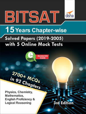 Bitsat 15 Years Chapter-Wise Solved Papers (2019-2005) with 5 Online Mock Tests(English, Paperback, unknown)