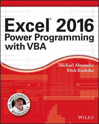 Excel 2016 Power Programming with VBA(English, Electronic book text, Alexander M)