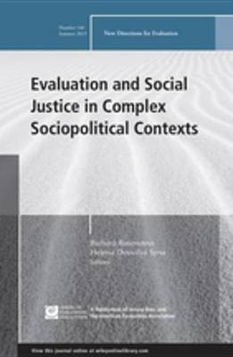 Evaluation and Social Justice in Complex Sociopolitical Contexts(English, Electronic book text, Rosenstein Barbara)