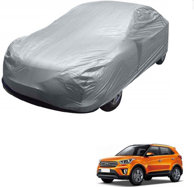 AuTO ADDiCT Car Cover For Hyundai Creta (Without Mirror Pockets)(Silver)
