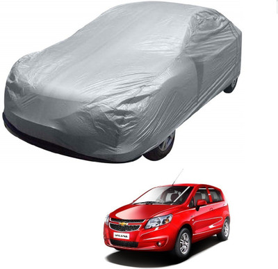 AuTO ADDiCT Car Cover For Chevrolet Sail UVA (Without Mirror Pockets)(Silver)