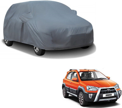 KOZDIKO Car Cover For Toyota Etios Cross (With Mirror Pockets)(Grey)