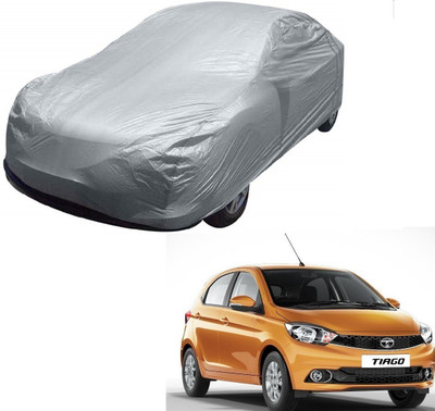 AuTO ADDiCT Car Cover For Tata Tiago (Without Mirror Pockets)(Silver)