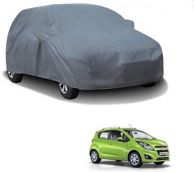 AuTO ADDiCT Car Cover For Chevrolet Beat (With Mirror Pockets)(Grey)