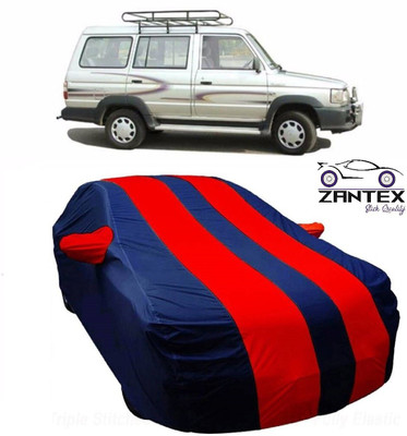 ZANTEX Car Cover For Toyota Qualis (With Mirror Pockets)(Blue, Red)