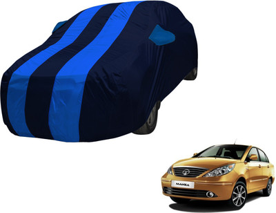 Auto Hub Car Cover For Tata Manza (With Mirror Pockets)(Blue, Blue)
