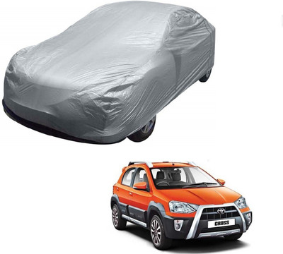 KOZDIKO Car Cover For Toyota Etios Cross (Without Mirror Pockets)(Silver)