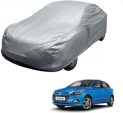 AuTO ADDiCT Car Cover For Hyundai Elite i20 (Without Mirror Pockets)(Silver)