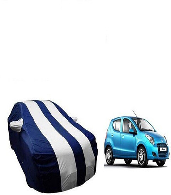 Frap Car Cover For Maruti Suzuki A-Star (With Mirror Pockets)(White, Blue)