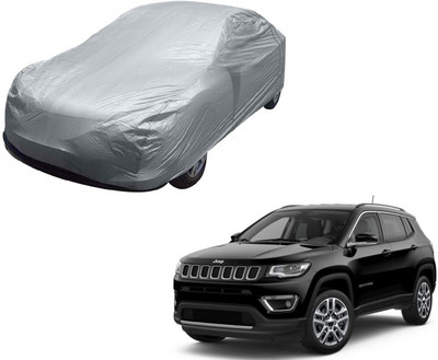 AuTO ADDiCT Car Cover For Jeep Compass (Without Mirror Pockets)(Silver)