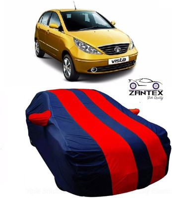 ZANTEX Car Cover For Tata Vista (With Mirror Pockets)(Blue, Red)