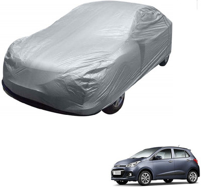 AuTO ADDiCT Car Cover For Hyundai Grand i10 (Without Mirror Pockets)(Silver)