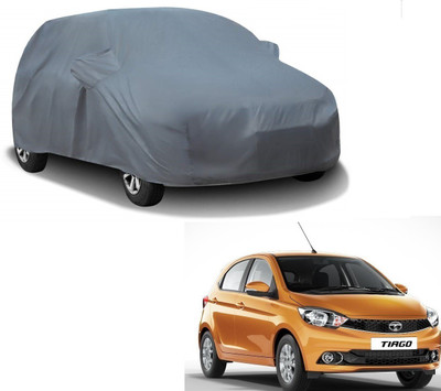 AuTO ADDiCT Car Cover For Tata Tiago (With Mirror Pockets)(Grey)