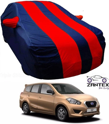 ZANTEX Car Cover For Nissan Go+ (With Mirror Pockets)(Blue, Red)