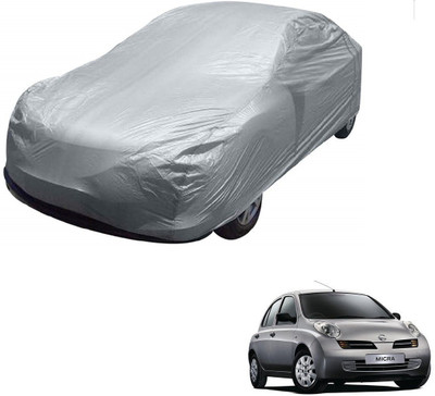 AuTO ADDiCT Car Cover For Nissan Micra (Without Mirror Pockets)(Silver)