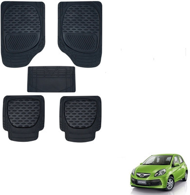 AuTO ADDiCT Rubber, PVC Standard Mat For  Honda Brio(Black)