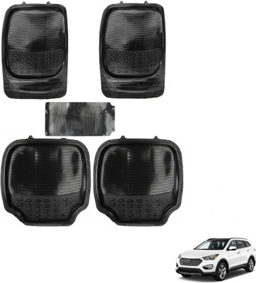 AuTO ADDiCT Rubber, PVC Standard Mat For  Hyundai SantaFe(Black)