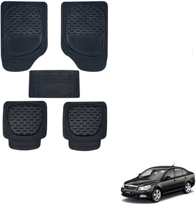 AuTO ADDiCT Rubber, PVC Standard Mat For  Skoda Laura(Black)