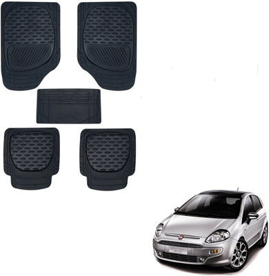 AuTO ADDiCT Rubber, PVC Standard Mat For  Fiat Punto Evo(Black)