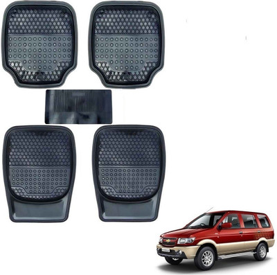AuTO ADDiCT Rubber, PVC Standard Mat For  Chevrolet Tavera(Black)