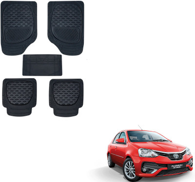 AuTO ADDiCT Rubber, PVC Standard Mat For  Toyota Etios(Black)