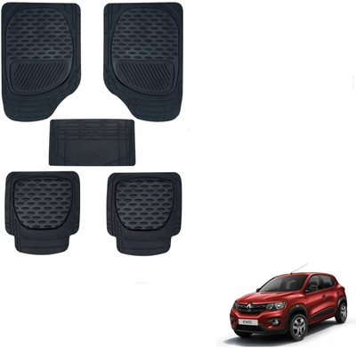 AuTO ADDiCT Rubber, PVC Standard Mat For  Renault Kwid(Black)
