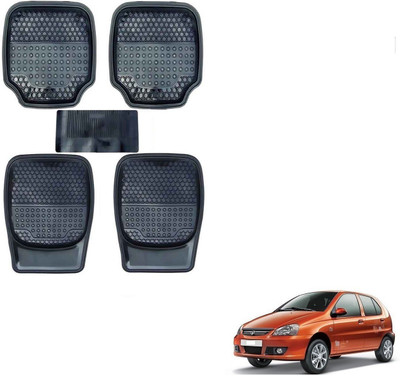 AuTO ADDiCT Rubber, PVC Standard Mat For  Tata Indica(Black)