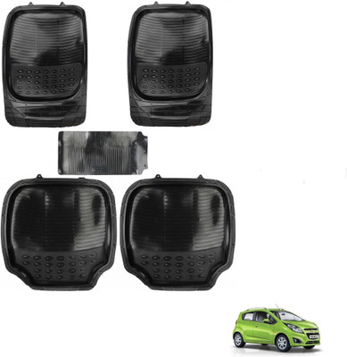 AuTO ADDiCT Rubber, PVC Standard Mat For  Chevrolet Beat(Black)