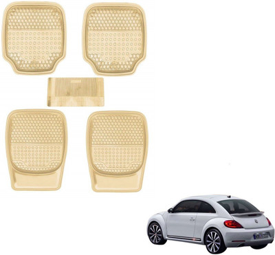 AuTO ADDiCT Rubber, PVC Standard Mat For  Volkswagen Beetle(Beige)