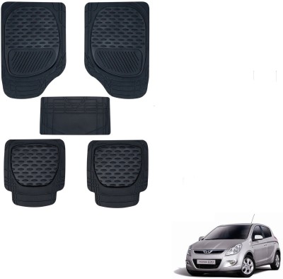 AuTO ADDiCT Rubber, PVC Standard Mat For  Hyundai i20(Black)