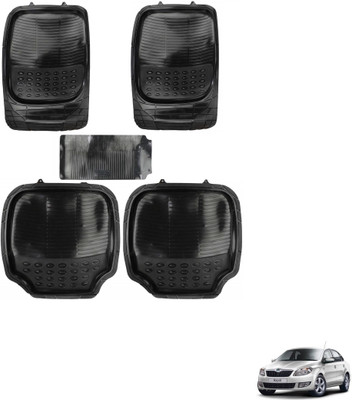 AuTO ADDiCT Rubber, PVC Standard Mat For  Skoda Rapid(Black)