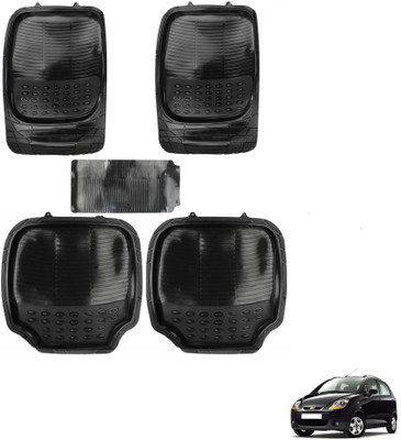 AuTO ADDiCT Rubber, PVC Standard Mat For  Chevrolet Spark(Black)