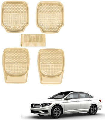AuTO ADDiCT Rubber, PVC Standard Mat For  Volkswagen Jetta(Beige)