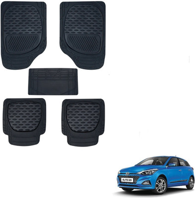 AuTO ADDiCT Rubber, PVC Standard Mat For  Hyundai Elite i20(Black)