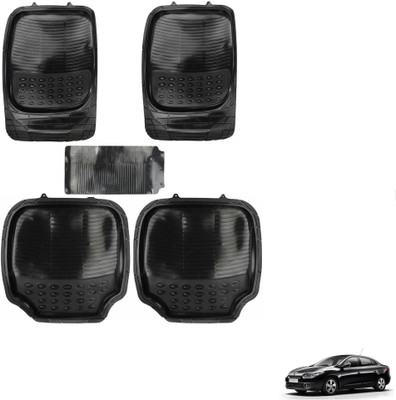 AuTO ADDiCT Rubber, PVC Standard Mat For  Renault Fluence(Black)