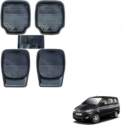AuTO ADDiCT Rubber, PVC Standard Mat For  Chevrolet Enjoy(Black)
