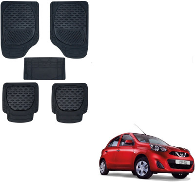 AuTO ADDiCT Rubber, PVC Standard Mat For  Nissan Micra Active(Black)