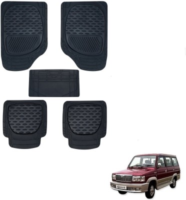 AuTO ADDiCT Rubber, PVC Standard Mat For  Toyota Qualis(Black)
