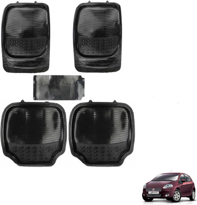 AuTO ADDiCT Rubber, PVC Standard Mat For  Fiat Punto(Black)