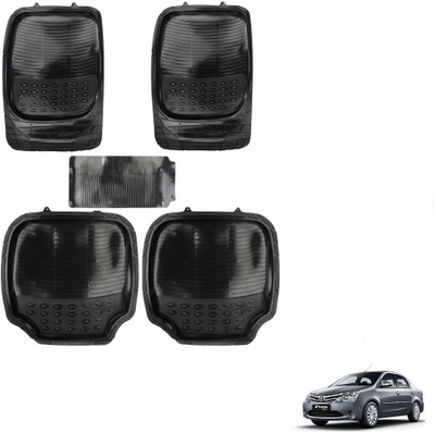 AuTO ADDiCT Rubber, PVC Standard Mat For  Toyota Etios(Black)
