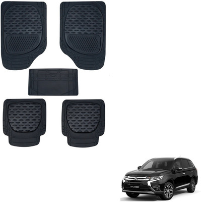 AuTO ADDiCT Rubber, PVC Standard Mat For  Mitsubishi Outlander(Black)