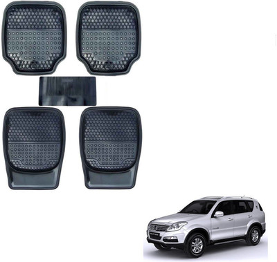 AuTO ADDiCT Rubber, PVC Standard Mat For  Mahindra Rexton(Black)
