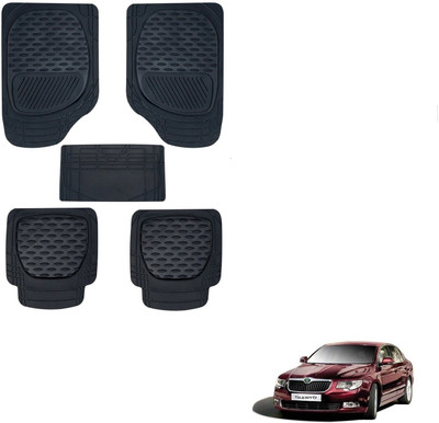 KOZDIKO Rubber Standard Mat For  Skoda Superb(Black)