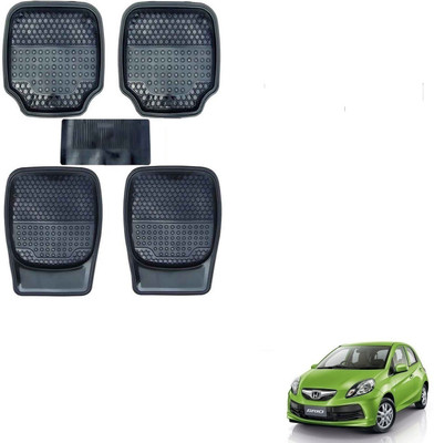 AuTO ADDiCT Rubber, PVC Standard Mat For  Honda Brio(Black)