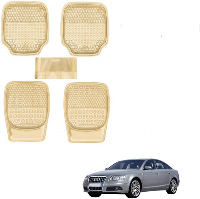 AuTO ADDiCT Rubber, PVC Standard Mat For  Audi A6(Beige)