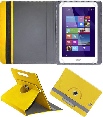 Fastway Book Cover for Acer Iconia Tab 8 W W1-810 32 GB 8 inch with Wi-Fi Only Tablet(Yellow, Cases with Holder)