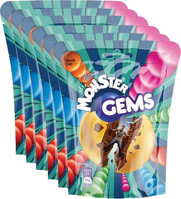 Cadbury Monster Gems Crackles(6 x 45.6 g)