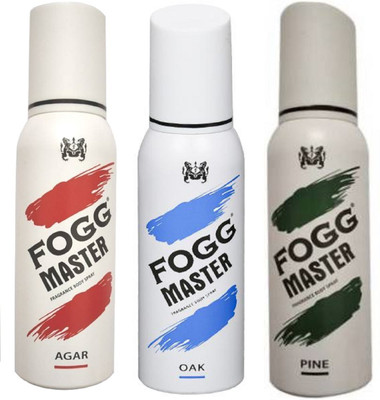 FOGG Master Pine, Agar and Oak Fragrance Body Spray 120ML Body Spray  -  For Men & Women(360 ml, Pack of 3)
